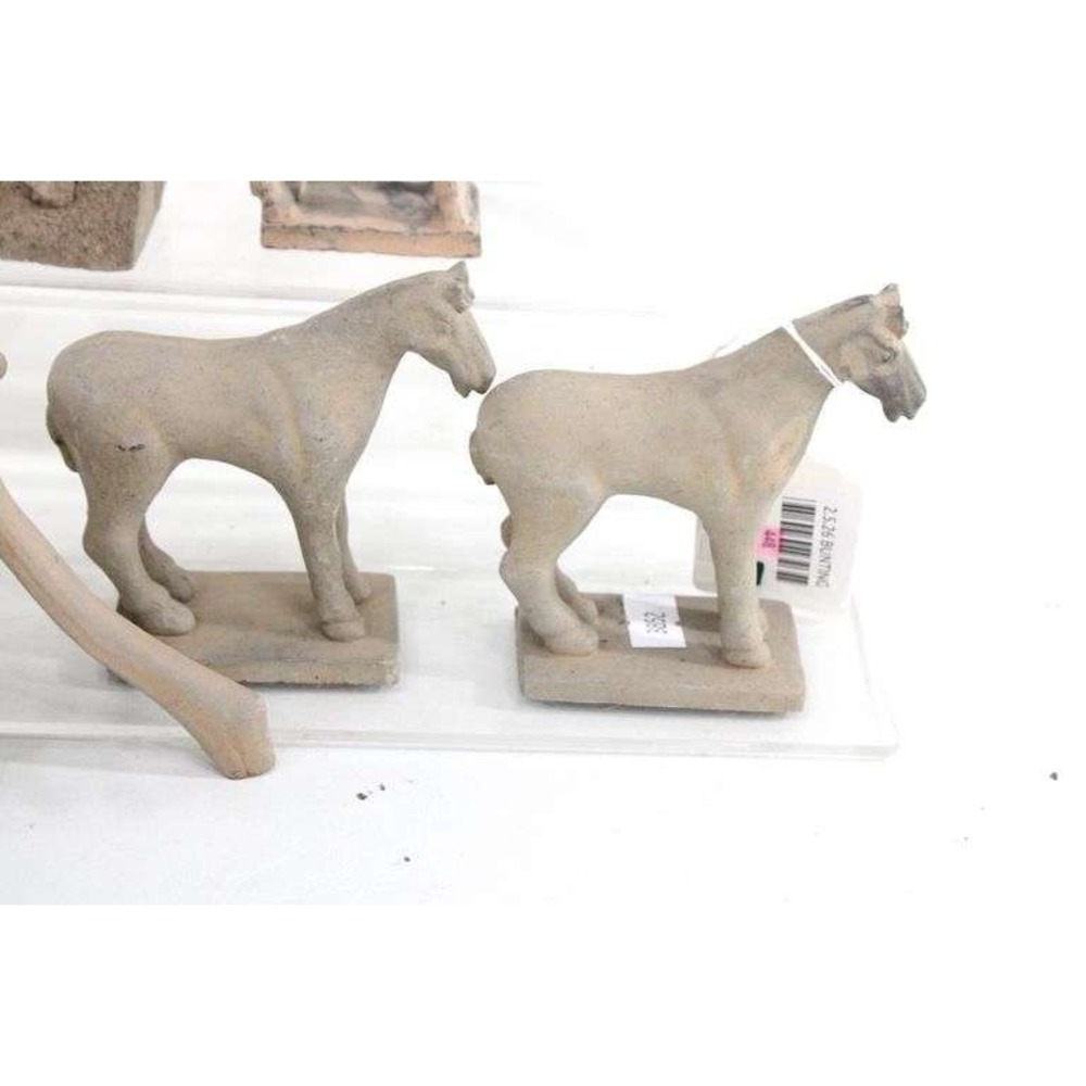 Vtg Chinese Terracotta Warrior Figurine Set 18pc Horses Chariot Xi'an Replica - Picture 8 of 8